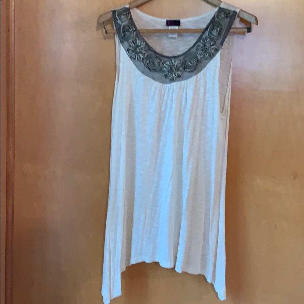 Very unique cream/ off white tank